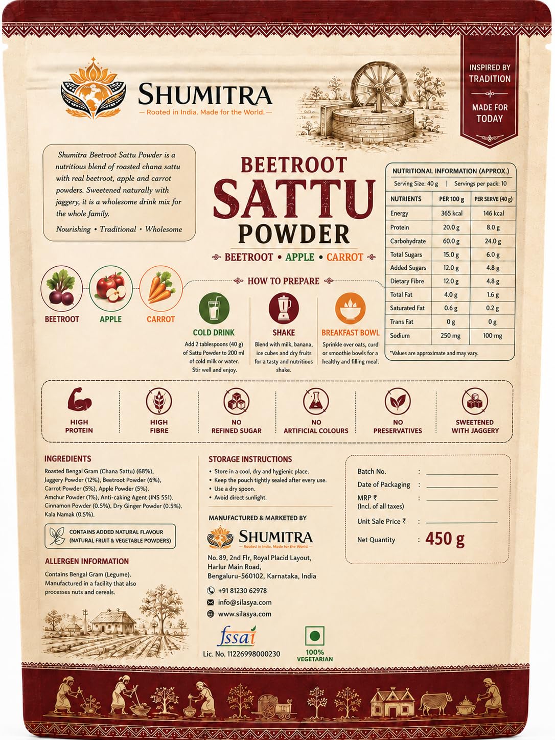 Shumitra Beetroot Sattu Powder – image 2